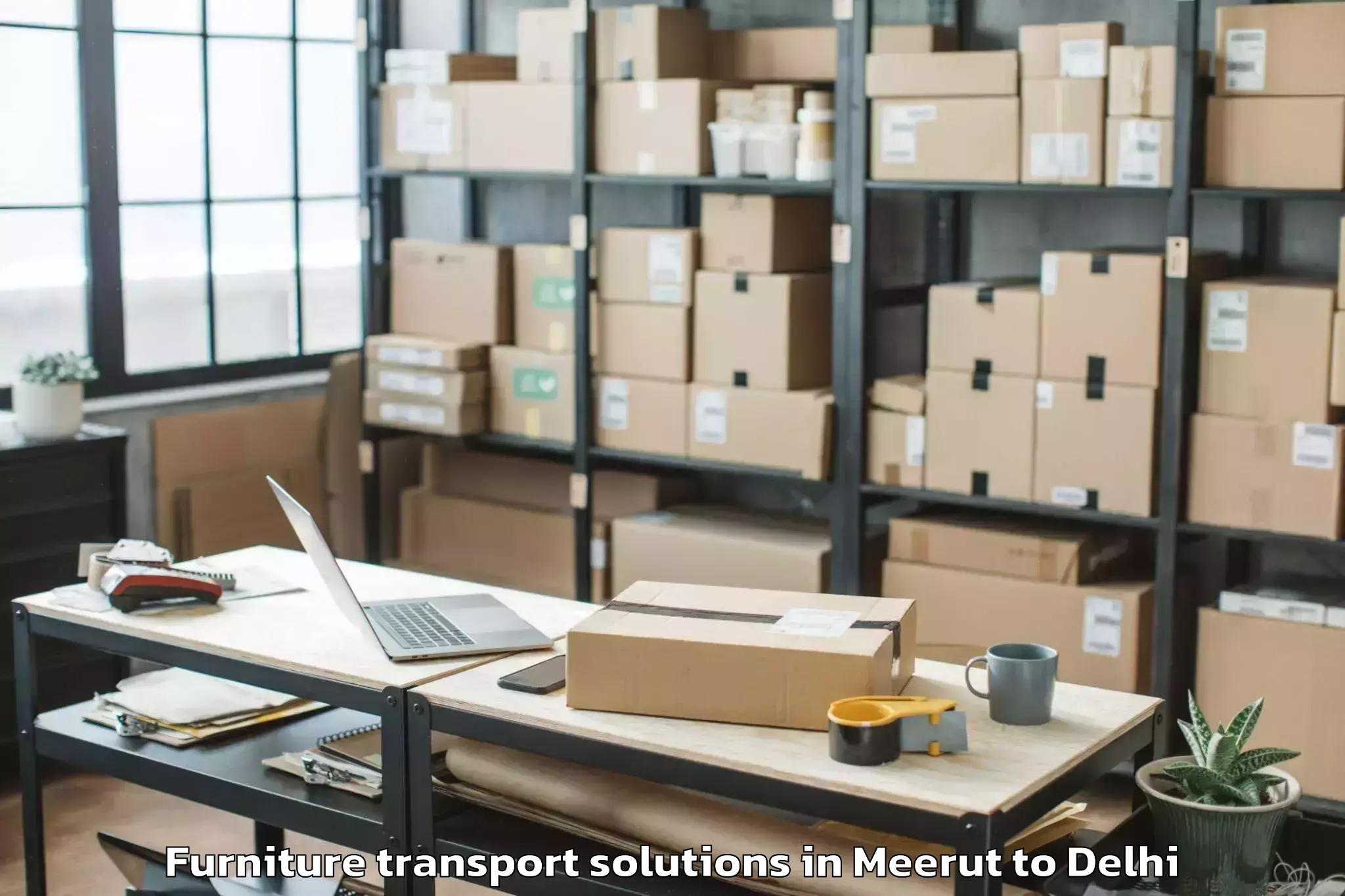 Get Meerut to Preet Vihar Furniture Transport Solutions